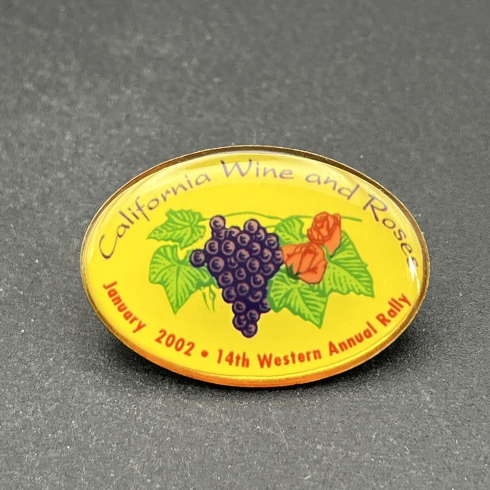 California Wine And Roses 14th Annual Western Rally 2002 Lapel Hat Pin